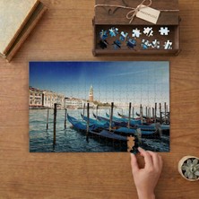 Venedikte Gondollar Tasarımı 240 Parça Ahşap Puzzle Ahşap Kutuda  MP09039