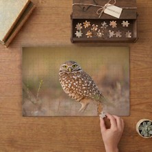Baykuş - Yer Kukumavı Tasarımı 240 Parça Ahşap Puzzle Ahşap Kutuda  MP03963
