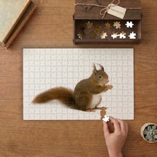 Sevimli Sincap Tasarımı 240 Parça Ahşap Puzzle Ahşap Kutuda  MP05013
