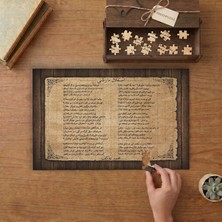 Ilk Yazılış Hali ile Istiklâl Marşı Tasarımı 240 Parça Ahşap Puzzle Ahşap Kutuda  MP02651