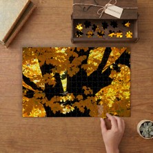 Yaprakları Sararmış Ağaç Tasarımı 240 Parça Ahşap Puzzle Ahşap Kutuda  MP03182