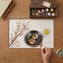 Japon Geleneksel Tatlı Sakura Mochi  Tasarımı 240 Parça Ahşap Puzzle Ahşap Kutuda  MP01820