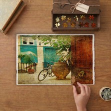 Eski Yunan Tarzı Ev Tasarımı 240 Parça Ahşap Puzzle Ahşap Kutuda  MP01162