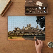 Angkor Vat Tapınağı - Kamboçya  Tasarımı 240 Parça Ahşap Puzzle Ahşap Kutuda  MP01294
