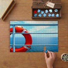 Can Yeleği- Deniz Manzarası Tasarımı 240 Parça Ahşap Puzzle Ahşap Kutuda  MP00500