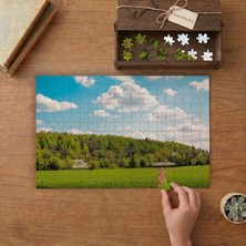 Çimenler ve Mavi Gökyüzü Tasarımı 240 Parça Ahşap Puzzle Ahşap Kutuda  MP01018