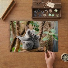 Sevimli Koalalar - Sevimli Hayvanlar Tasarımı 240 Parça Ahşap Puzzle Ahşap Kutuda  MP03071