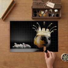 Bowlingtopu- Devrilmiş Dubalar- Şampiyonluk Tasarımı 240 Parça Ahşap Puzzle Ahşap Kutuda  MP00334