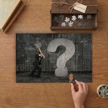 Soru Işaretini Kırmak  Tasarımı 240 Parça Ahşap Puzzle Ahşap Kutuda  MP01453