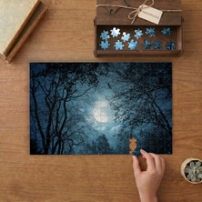 Ormanda Gece - Manzara Tasarımı 240 Parça Ahşap Puzzle Ahşap Kutuda  MP02080