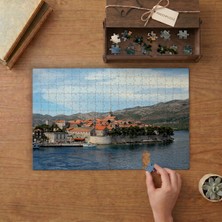 Hırvatistan Korcula Adası  Tasarımı 240 Parça Ahşap Puzzle Ahşap Kutuda  MP00707