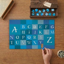 Ingilizce Alfabe Tasarımı 240 Parça Ahşap Puzzle Ahşap Kutuda  MP10013