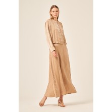 Garmi Kadın Kraş Etekli Takım Beige