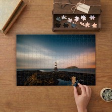 Deniz Feneri - Sahil - Kayalıklar Tasarımı 240 Parça Ahşap Puzzle Ahşap Kutuda  MP03983