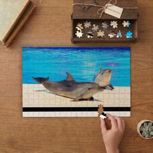 Sevimli Yunus Balıkları Tasarımı 240 Parça Ahşap Puzzle Ahşap Kutuda  MP02990
