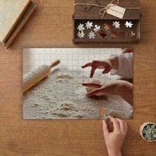 Hamura Açan Minik Eller Tasarımı 240 Parça Ahşap Puzzle Ahşap Kutuda  MP03470