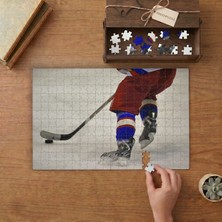 Buz Hokeyi- Spor- Eğlence Tasarımı 240 Parça Ahşap Puzzle Ahşap Kutuda  MP00877