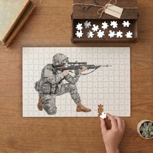 Siper Alan Asker Tasarımı 240 Parça Ahşap Puzzle Ahşap Kutuda  MP03549