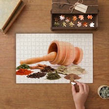 Havan Tokmak- Baharatlar Tasarımı 240 Parça Ahşap Puzzle Ahşap Kutuda  MP00281