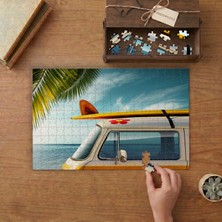 Karavan - Palmiye Ağaçları - Deniz Tasarımı 240 Parça Ahşap Puzzle Ahşap Kutuda  MP05042
