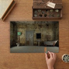 Terkedilmiş Evin Banyosu Tasarımı 240 Parça Ahşap Puzzle Ahşap Kutuda  MP01388