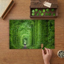 Yeşil Yol - Ukrayna Doğa Manzarası Tasarımı 240 Parça Ahşap Puzzle Ahşap Kutuda  MP01417