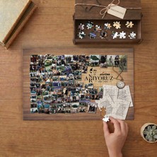 Atatürk Anı Panosu - Kolaj Tasarımı 240 Parça Ahşap Puzzle Ahşap Kutuda  MP06956
