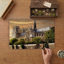 Notre Dame Katedrali  Tasarımı 240 Parça Ahşap Puzzle Ahşap Kutuda  MP01562