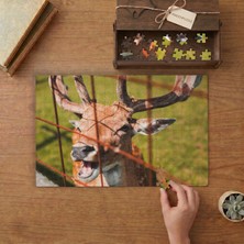 Geyik -Doğa - Hayvan Tasarımı 240 Parça Ahşap Puzzle Ahşap Kutuda  MP01602