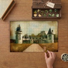 Ortaçağ Kaleleri Fransa Tasarımı 240 Parça Ahşap Puzzle Ahşap Kutuda  MP09033