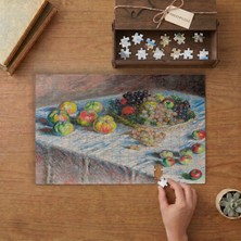 Claude Monet Elmalar ve Üzümler  Tasarımı 240 Parça Ahşap Puzzle Ahşap Kutuda  MP03023
