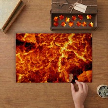 Yanardağ Lavları Tasarımı 240 Parça Ahşap Puzzle Ahşap Kutuda  MP03287