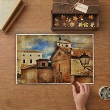Ortaçağ Ispanya  Sanatsal Retro Mimari Tasarımı 240 Parça Ahşap Puzzle Ahşap Kutuda  MP01223