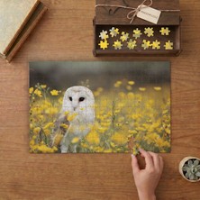 Peçeli Baykuş Tasarımı 240 Parça Ahşap Puzzle Ahşap Kutuda  MP04551