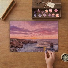 Pembe Ufuklar Tasarımı 240 Parça Ahşap Puzzle Ahşap Kutuda  MP07681