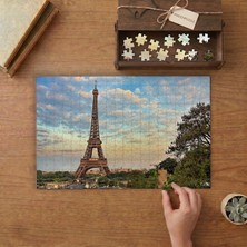 Eyfel Kulesi Manzarası - Paris Tasarımı 240 Parça Ahşap Puzzle Ahşap Kutuda  MP01087