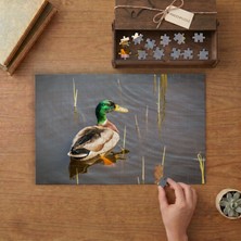 Göldeki Renkli Ördek Tasarımı 240 Parça Ahşap Puzzle Ahşap Kutuda  MP04381