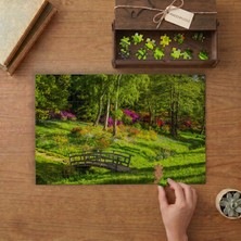 Parktaki Çiçekler - Doğa Tasarımı 240 Parça Ahşap Puzzle Ahşap Kutuda  MP05057