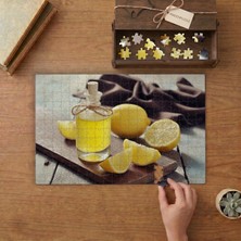 Limon - Limon Suyu Sunum Tasarımı 240 Parça Ahşap Puzzle Ahşap Kutuda  MP07301