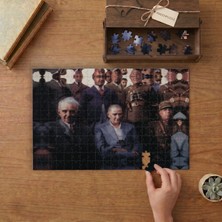 Gazi Mustafa Kemal Atatürk Tasarımı 240 Parça Ahşap Puzzle Ahşap Kutuda  MP06952
