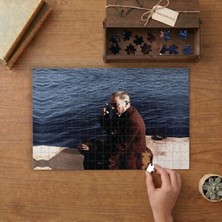 Sahilde Atatürk  Tasarımı 240 Parça Ahşap Puzzle Ahşap Kutuda  MP06400