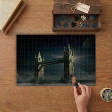 Londra Tower Bridge Gece Manzarası Tasarımı 240 Parça Ahşap Puzzle Ahşap Kutuda  MP09644