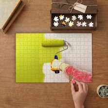 Boya Badana Işleri Yeşil Duvar Tasarımı 240 Parça Ahşap Puzzle Ahşap Kutuda  MP00348