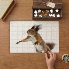 Sevimli Sincap Tasarımı 240 Parça Ahşap Puzzle Ahşap Kutuda  MP03346