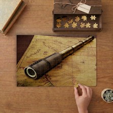 Dürbün Eski Harita Tasarımı 240 Parça Ahşap Puzzle Ahşap Kutuda  MP00411