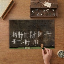 Günsayımı Çizgiler  Tasarımı 240 Parça Ahşap Puzzle Ahşap Kutuda  MP02495