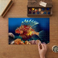 Renkli Aslan Balığı Tasarımı 240 Parça Ahşap Puzzle Ahşap Kutuda  MP08322