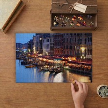 Venedik'te Akşam - Şehir Manzarası Tasarımı 240 Parça Ahşap Puzzle Ahşap Kutuda  MP01166