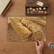Tahıllı Tam Buğday Ekmeği - Geleneksel Fırın Tasarımı 240 Parça Ahşap Puzzle Ahşap Kutuda  MP01654