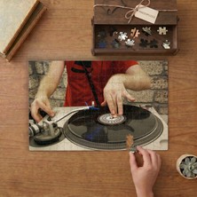 Dj Turntable Plak Pikap Müzik Tasarımı 240 Parça Ahşap Puzzle Ahşap Kutuda  MP00104